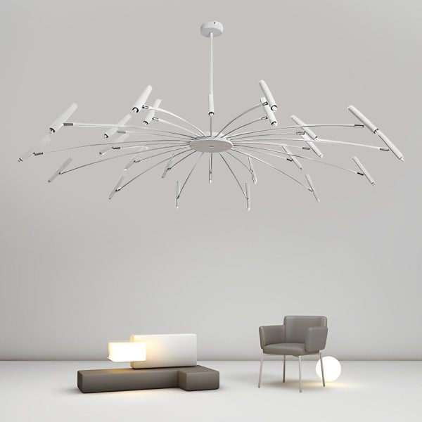Adjustable Metal DIY Three Step Dimming LED Minimalist Chandelier - Image 12