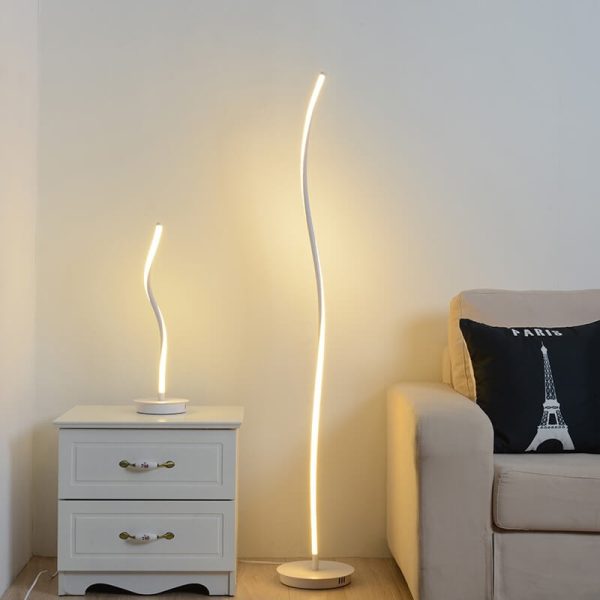 Minimalist Line 1-Light Bending Line LED Floor Lamps - Image 6