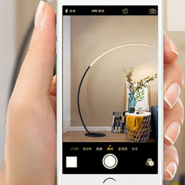 Minimalist Curved Line LED Aluminum Standing Floor Lamp - Image 16