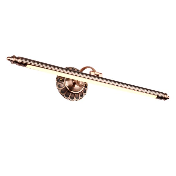 Retro Cylinder LED Bathroom Vanity Light with Flower Accents in Bronze Finish - Image 9