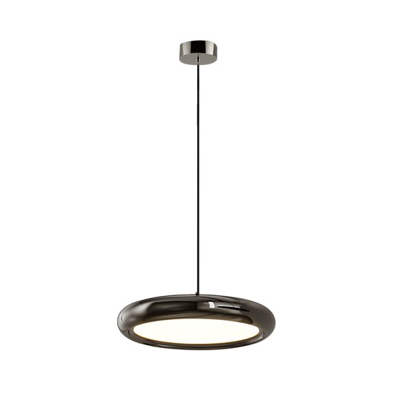 Modern 1/3-Light Black/chrome Round Metallic LED Pendant Light - Image 11