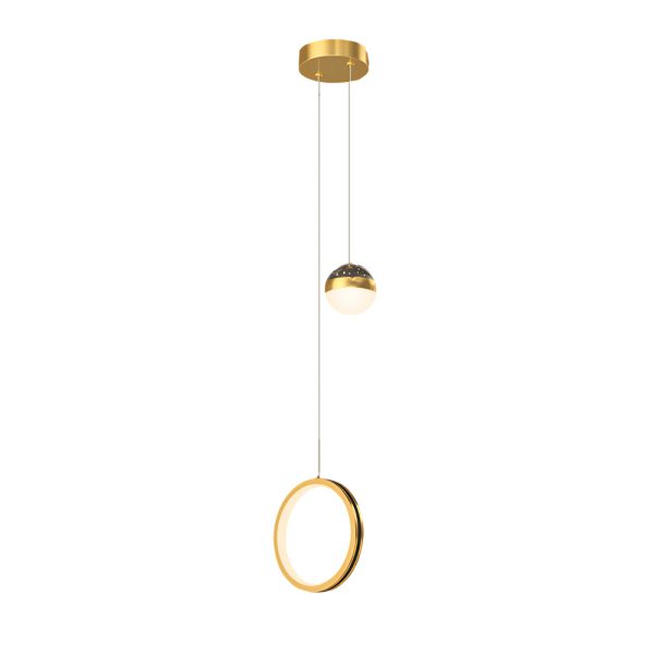 Round Oval Rings 3 Step Dimming LED Starry Projection Modern Pendant Lights - Image 6