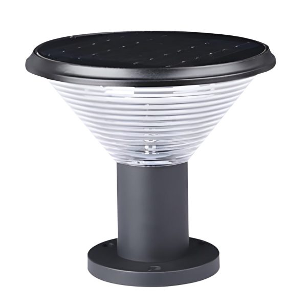 Circular Waterproof Intelligent Light Control Solar Fence Post Lights - Image 11