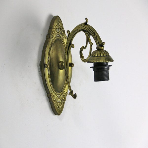 Vintage Tiffany Petals Stained Glass 1-Light Wall Sconce Lamp - Image 8