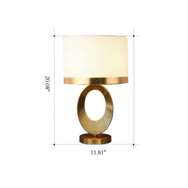 Modern Luxury Fabric Ring Base 1-Light Table Lamp - Image 6