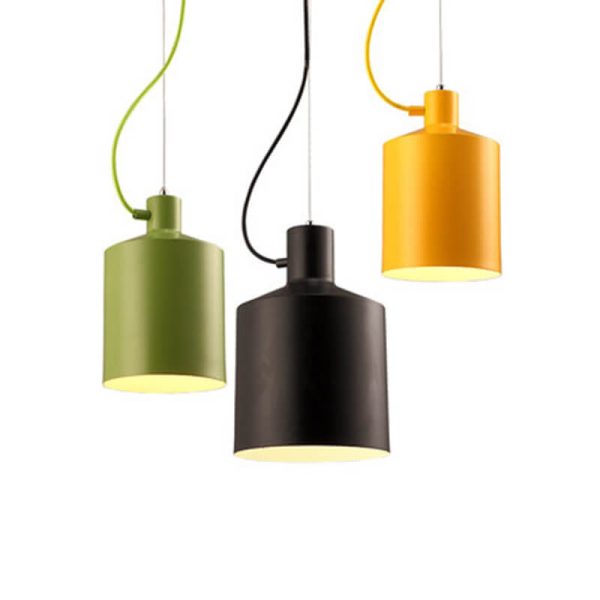 Nordic Macaron Bottle Shaped 1-Light Aluminum Pendant Light - Image 8