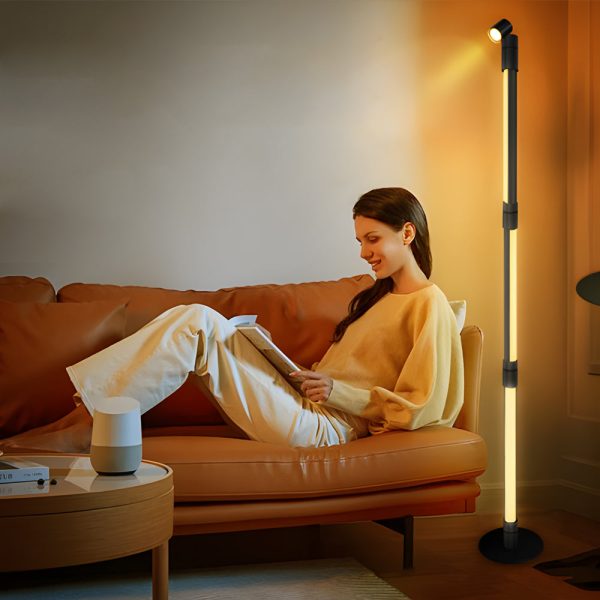 RGB Rotating Floor Lamp with Spotlight, Remote Control - Image 3