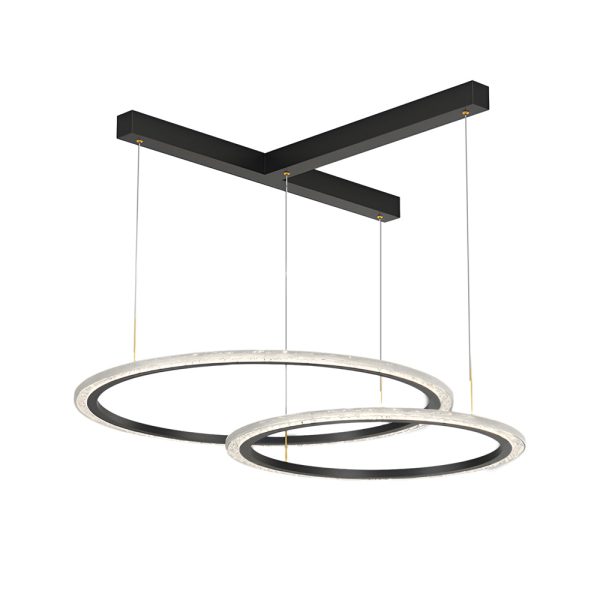 2/3 Rings Three Step Dimming Creative Modern Ceiling Lights Fixture Chandelier - Image 7