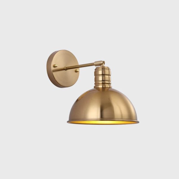 Modern Simple Iron Plated Brass Cone Round 1-Light Wall Sconce Lamp - Image 9