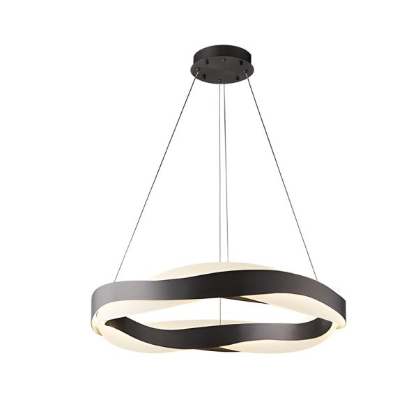 1-Light Linear Wavy Round LED Pendant Light - Image 7