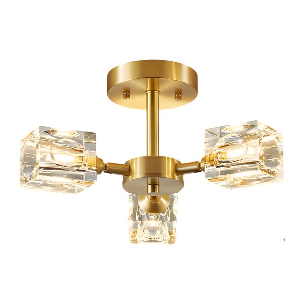 3/4/5/6-Light 180?? Adjustable Crystal Shades Ceiling Light Fixture - Image 9