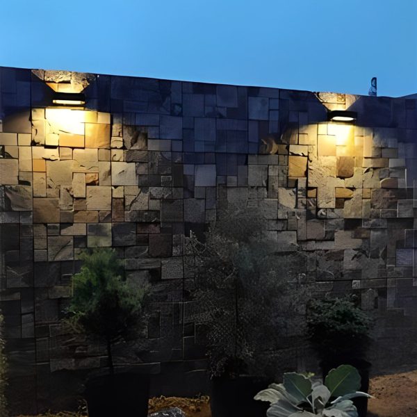 Waterproof LED Up and Down Lights Motion Sensor Modern Solar Wall Lamp - Image 3