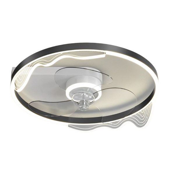 Round Creative LED Mute Intelligent Modern Bladeless Ceiling Fans Lamp - Image 7