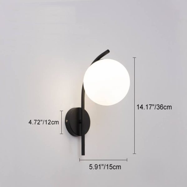 Nordic Arc Glass Globe 1-Light  Wall Sconce Lamp - Image 4
