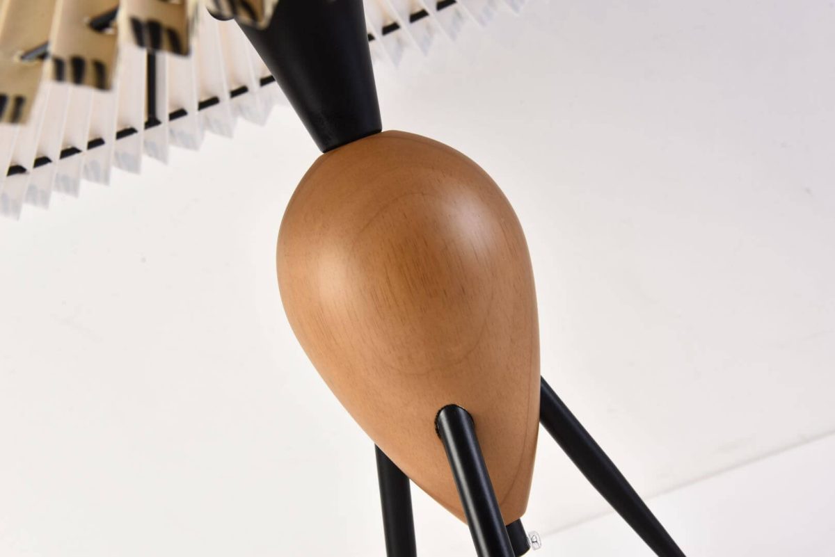 Vintage Bucket Pleated 1-Light Standing Table Lamp - Image 5