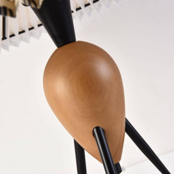 Vintage Bucket Pleated 1-Light Standing Table Lamp - Image 5