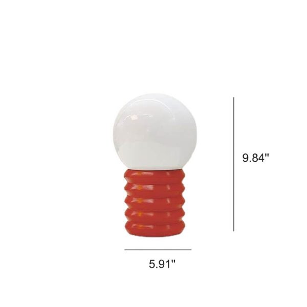 Vintage Orange Solid Glass 1-Light Table Lamp - Image 11