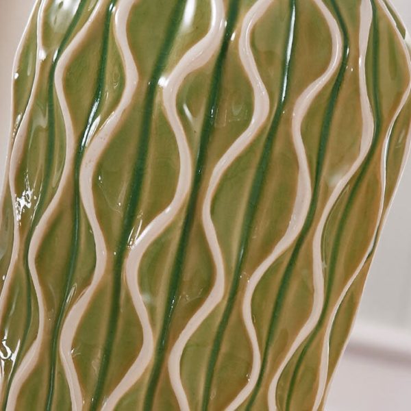Modern Simple Fabric Ice Cracked Ceramics 1-Light Table Lamp - Image 7