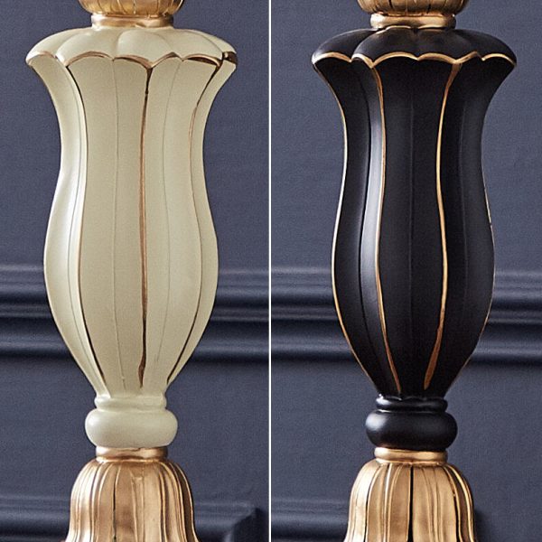 Round Fabric Resin Base Classical 1-Light Table Lamp - Image 9