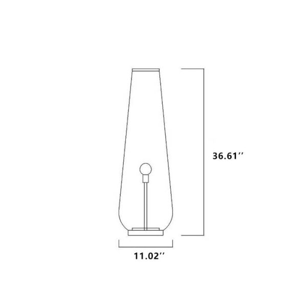 Modern Bamboo Weaving Column 1-Light LED Standing Floor Lamp - Image 4