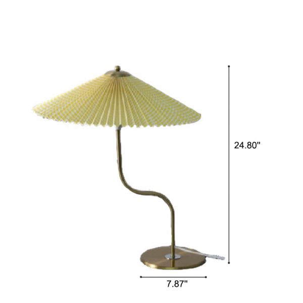 Retro Pleated Umbrella Shaped 1-Light Decorative Table Lamp - Image 4