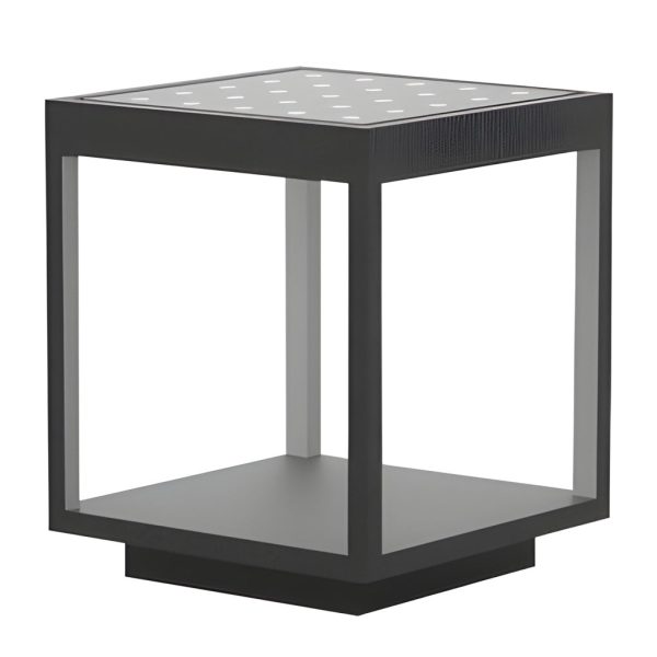Modern Open Frame Square LED Solar Pier-Mounted Outdoor Post Light - Image 9