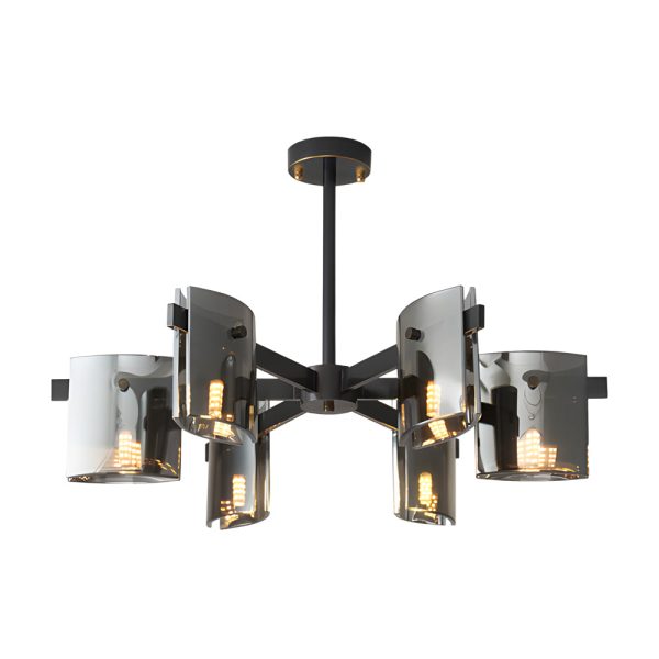 6/8-Light Dimmable Metallic Electroplated Glass Chandelier Lighting - Image 9