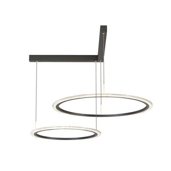 2/3 Circles Rings Three Step Dimming Minimalist Modern Ceiling Light Fixture - Image 7