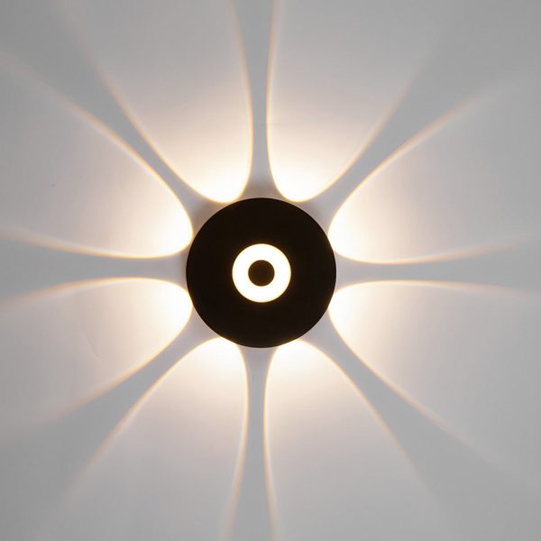 Round Waterproof LED Black Modern Wall Washer Light Wall Sconce Lighting - Image 11