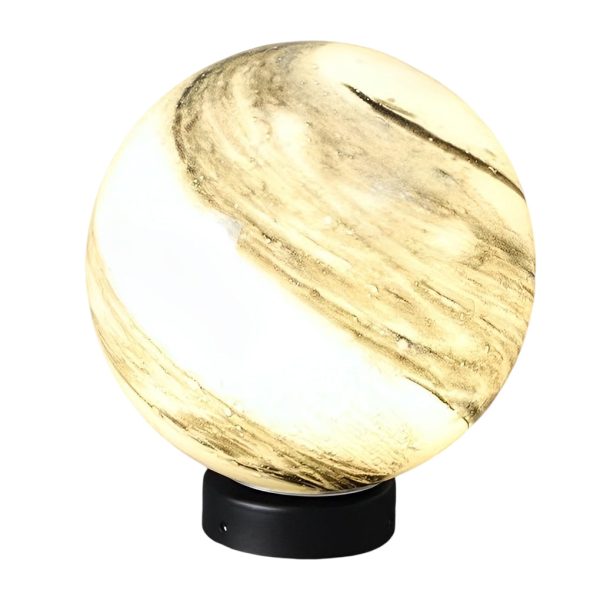 Round Glass Planets Design Waterproof Modern Outdoor Fence Post Lights - Image 9