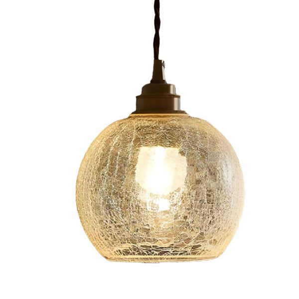 Spherical Glass Cracked Pattern LED Nordic Island Lights Hanging Ceiling Lamp - Image 9