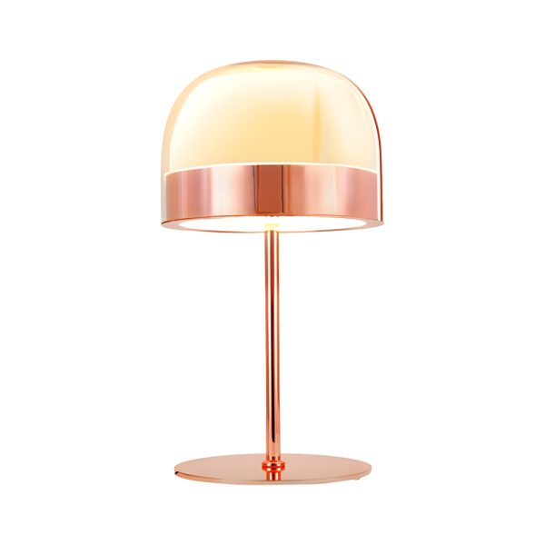 Dome Shape Glass Ambient LED Table Lamp in Chrome - Image 8