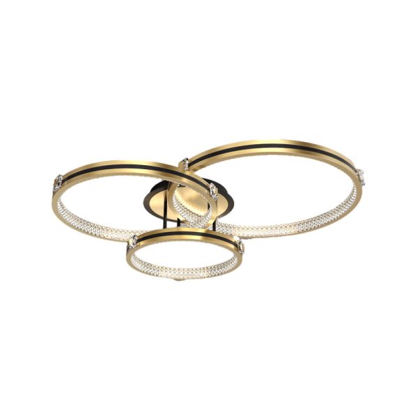 2/3/4 Rings Creative Step Dimming Brushed Gold Modern LED Ceiling Lights - Image 6