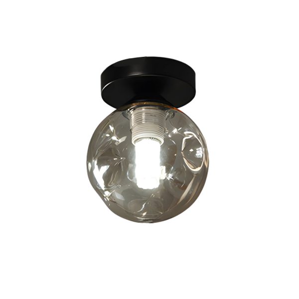 Nordic Corridor Glass Ceiling Light Fixture with Amber/Smoky Shades - Image 8