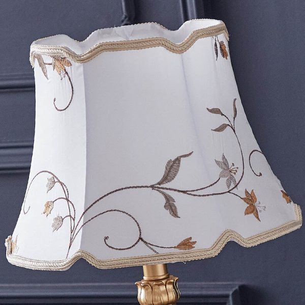Round Fabric Resin Base Classical 1-Light Table Lamp - Image 10