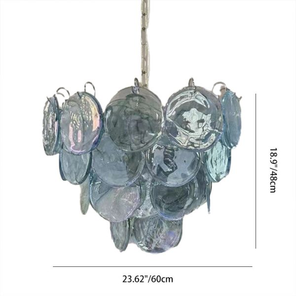 Traditional French Flower Shaped Iron Glass 5/9/12 Light Chandelier For Living Room - Image 5