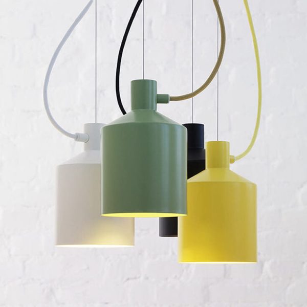Nordic Macaron Bottle Shaped 1-Light Aluminum Pendant Light - Image 10