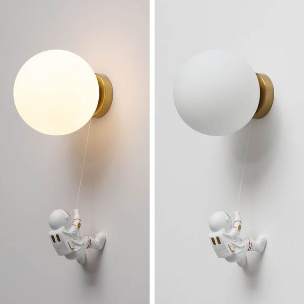 Creative Moon Astronaut 1-Light LED Wall Sconce Lamp - Image 9