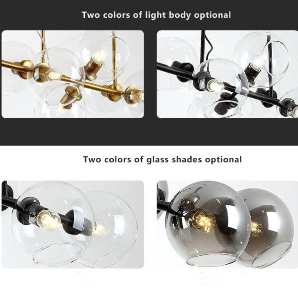 Modern Glass Magic Bean 8-Light LED Chandelier - Image 13
