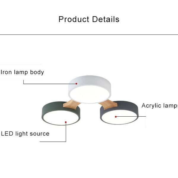 Modern Macaron Circle 3/4/5/8 Light LED Flush Mount Ceiling Light - Image 6