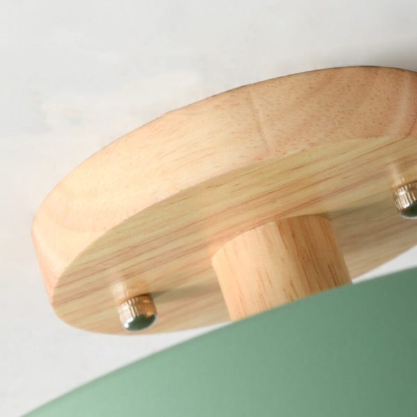 Nordic Log Round LED Semi-Flush Mount Ceiling Light - Image 5