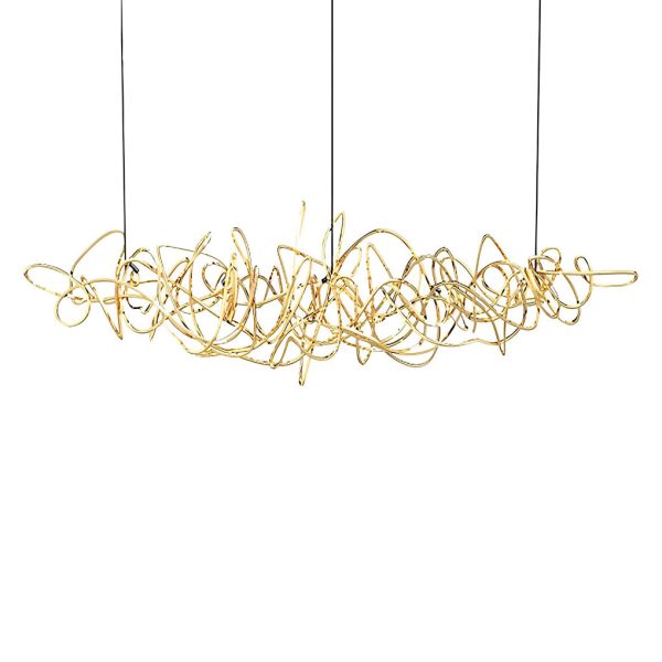 Irregular Creative Electroplate Hardware LED Postmodern Chandelier - Image 6