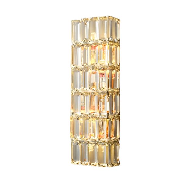 Round Rectangular Luxury Crystal Three Step Dimming Modern Wall Lamp - Image 7
