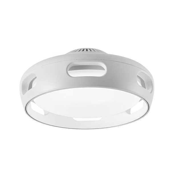 Round Smart Mute Stepless Dimming White Modern Bladeless Ceiling Fans - Image 7
