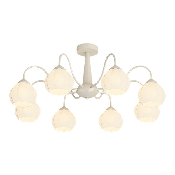 8 Round Flowers Bell Orchid Three Step Dimming Modern Ceiling Lights Fixture - Image 7