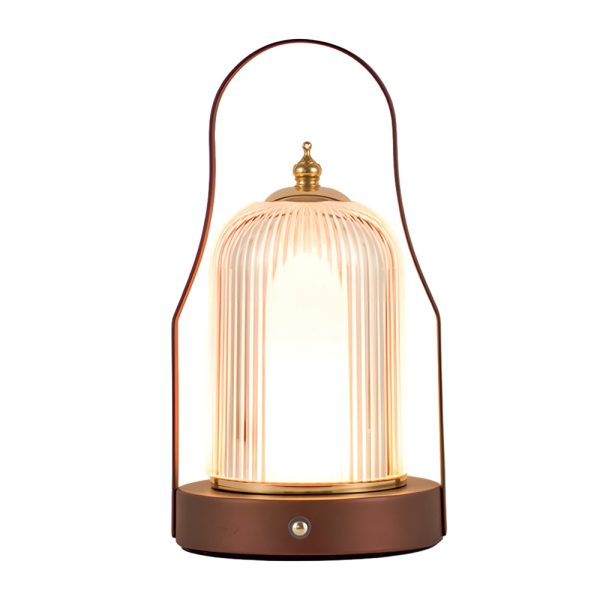 Touch Rechargeable LED Brass Portable Cordless Lantern Table Lamp - Image 6