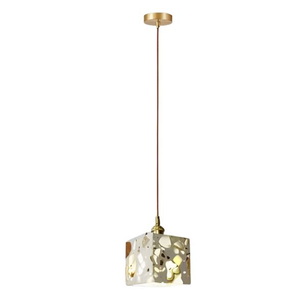 Retro Creative Terrazzo Concrete Eye Protection Nordic LED Chandelier - Image 16