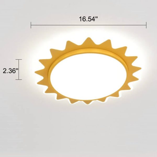 Creative Cartoon Sun Shaped LED Flush Mount Ceiling Light - Image 11