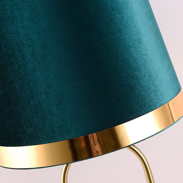 Modern Luxury Fabric Gold Oval Ring Base 1-Light Table Lamp - Image 7