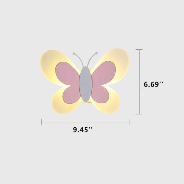 Creative Butterfly Acrylic 1-Light LED Wall Sconce Lamp - Image 9